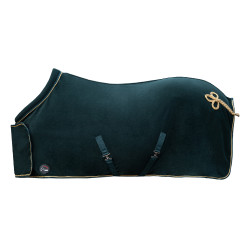 Capa secante HKM com brandenburguesa Verde pinho / dourado Capa secante HKM com brandenburguesa Verde pinho / dourado