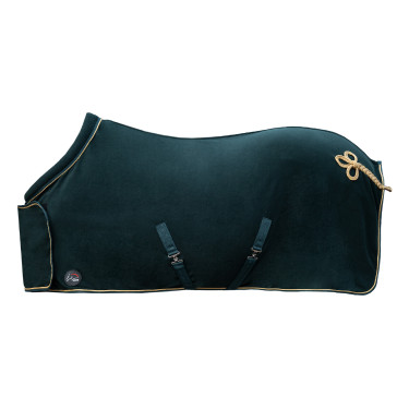 Capa secante HKM com brandenburguesa Verde pinho / dourado Capa secante HKM com brandenburguesa Verde pinho / dourado