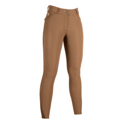 Calça HKM Marrakesh com fundo de silicone 1/1 Castanho claro