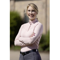 Camiseta funcional HKM Berry Lace Rosa velho