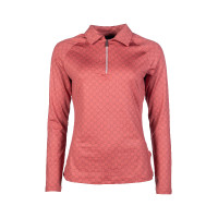 T-shirt funcional HKM Rosewood Allover Print Ferrugem