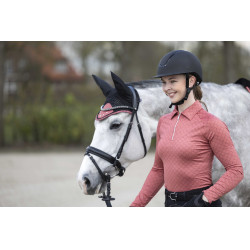 T-shirt funcional HKM Rosewood Allover Print Ferrugem Castanho