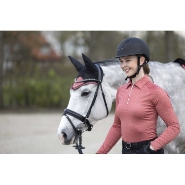 T-shirt funcional HKM Rosewood Allover Print Ferrugem Castanho