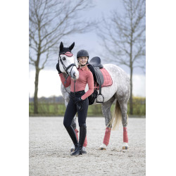 T-shirt funcional HKM Rosewood Allover Print Ferrugem Castanho