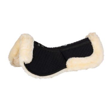 Amortecedor de algodão com bolsos e lã Equestro Preto / natural