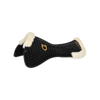 Amortecedor com espuma de memória e lã ecológica com grip de silicone e logotipo Equestro Preto Amortecedor com espuma de memória e lã ecológica com grip de silicone e logotipo Equestro Preto