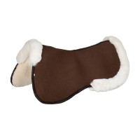 Amortecedor com memória de forma com elevação frontal e traseira em EVA Acavallo Castanho / branco Amortecedor com memória de forma com elevação frontal e traseira em EVA Acavallo Castanho / branco