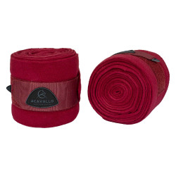 Bandas de exercício em lã polar com fecho de velcro Acavallo, conjunto de 2
