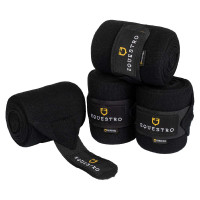 Bandagens de repouso em lã, conjunto com 4, Equestro Preto