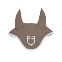 Touca anti-moscas em tecido técnico White Line Edition Equestro Noz Castanho Touca anti-moscas em tecido técnico White Line Edition Equestro Noz Castanho