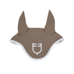 Touca anti-moscas em tecido técnico White Line Edition Equestro Noz Castanho