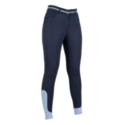 Pantalón Bloomsbury con asiento completo de silicona HKM Azul escuro