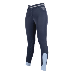 Pantalón Bloomsbury con asiento completo de silicona HKM Azul escuro