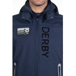 Blusão Softshell HKM masculino Derby Azul escuro