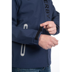 Blusão Softshell HKM masculino Derby Azul escuro