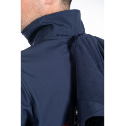 Blusão Softshell HKM masculino Derby Azul escuro