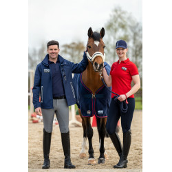 Blusão Softshell HKM masculino Derby Azul escuro