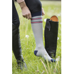 3/4-Leggings Mesh Style Silikon-Vollbesatz HKM Preto