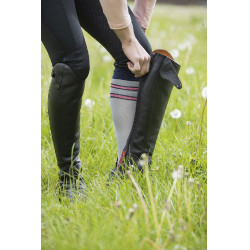 3/4-Leggings Mesh Style Silikon-Vollbesatz HKM Preto