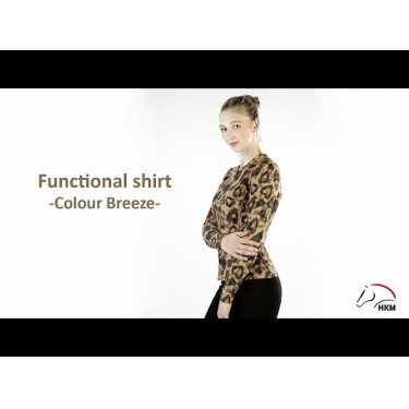 T-shirt Clolour Breeze de manga comprida HKM Natural Castanho T-shirt Clolour Breeze de manga comprida HKM Natural Castanho