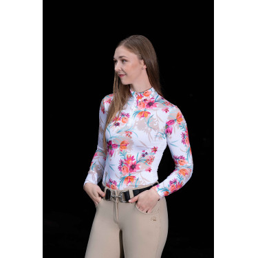 T-shirt técnico HKM Flower de mangas compridas T-shirt técnico HKM Flower de mangas compridas