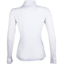 Polo de competição HKM Hunter de mangas compridas Branco / taupe