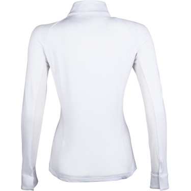 Polo de competição HKM Hunter de mangas compridas Branco / taupe