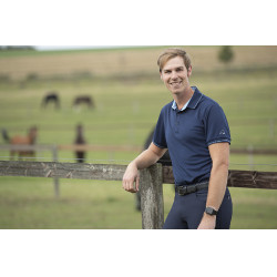 Polo voor heren Classico HKM Azul escuro