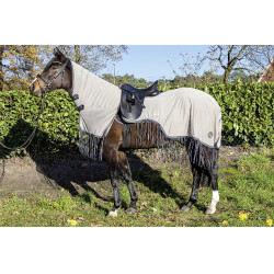 Capa anti-moscas com franjas Stylec.amovível HKM Prateado / cinza Prata