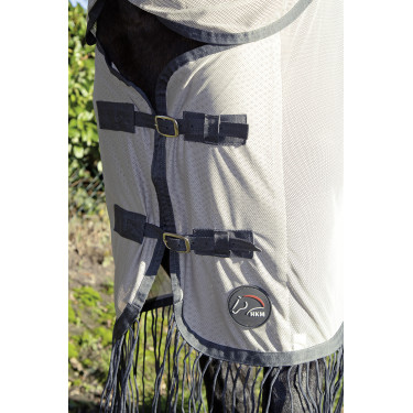 Capa anti-moscas Fringes Style com cobertura de pescoço removível HKM Capa anti-moscas Fringes Style com cobertura de pescoço removível HKM