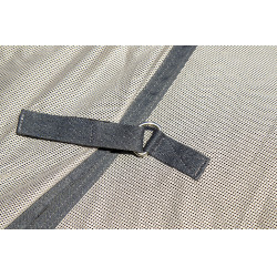 Capa anti-moscas Fringes Style com cobertura de pescoço removível HKM Prateado / cinza Prata