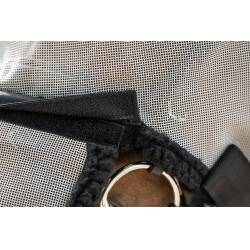 Máscara anti-moscas com proteção destacável para narinas HKM Prateado / preto Prata Máscara anti-moscas com proteção destacável para narinas HKM Prateado / preto Prata