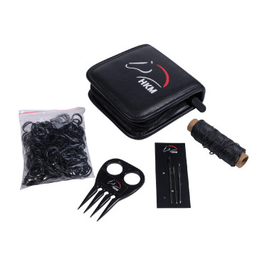 Kit de tranças para crina HKM Preto