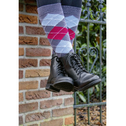 Botas London com elástico + fecho HKM Preto