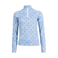 Camiseta funcional Minimal de mangas compridas HKM Azul fumaça / branco