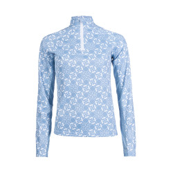 Camiseta funcional Minimal de mangas compridas HKM Azul fumaça / branco