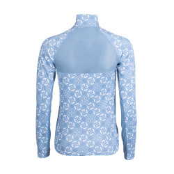 Camiseta funcional Minimal de mangas compridas HKM Azul fumaça / branco