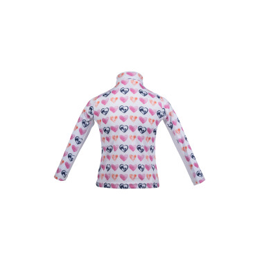 Camiseta funcional Hearts Kids HKM Branco / rosa vivo Camiseta funcional Hearts Kids HKM Branco / rosa vivo