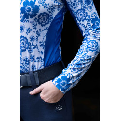 Camada base Blue Flower HKM Branco / azul