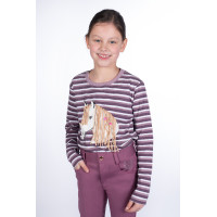 Polo de mangas compridas Alva HKM Lilás Azul Polo de mangas compridas Alva HKM Lilás Azul