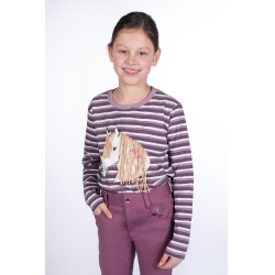 Polo de mangas compridas Alva HKM Lilás Azul