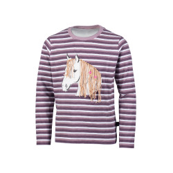 Polo de mangas compridas Alva HKM Lilás Azul