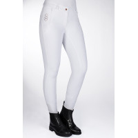 Calça Alexis com fundo integral em silicone HKM Branco