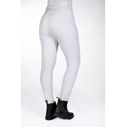 Calça Alexis com fundo integral em silicone HKM Branco Calça Alexis com fundo integral em silicone HKM Branco