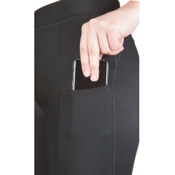 Legging Mesh fundo integral em silicone HKM Preto Legging Mesh fundo integral em silicone HKM Preto