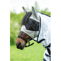 Máscara anti-moscas New Mexico com orelhas HKM Cinzento Máscara anti-moscas New Mexico com orelhas HKM Cinzento