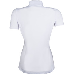 Polo de competição Hunter de mangas curtas HKM Branco modelo antigo