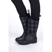 Botas softoprène Thermo HKM Castanho / bege aos quadrados Botas softoprène Thermo HKM Castanho / bege aos quadrados