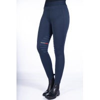 Legging esportivo com reforços em tecido HKM Azul escuro Legging esportivo com reforços em tecido HKM Azul escuro