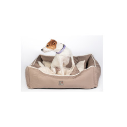 Cama para cão Amitye HKM Cinzento-acastanhado Castanho Cama para cão Amitye HKM Cinzento-acastanhado Castanho
